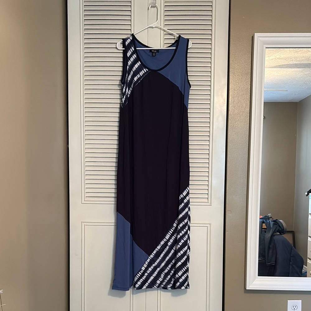 Style & Co. Blue and Black Maxi Dress